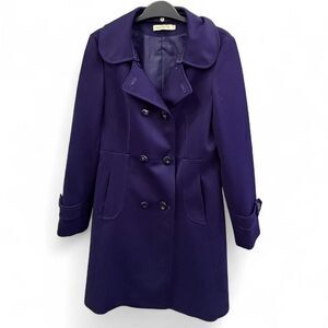 M 165/88A - Mushan - Vintage Purple Peacoat with Detachable Hood